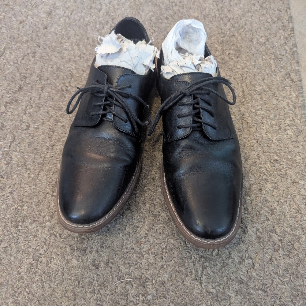 Men's Black Leather Dress Shoes The Rail EU40/US7